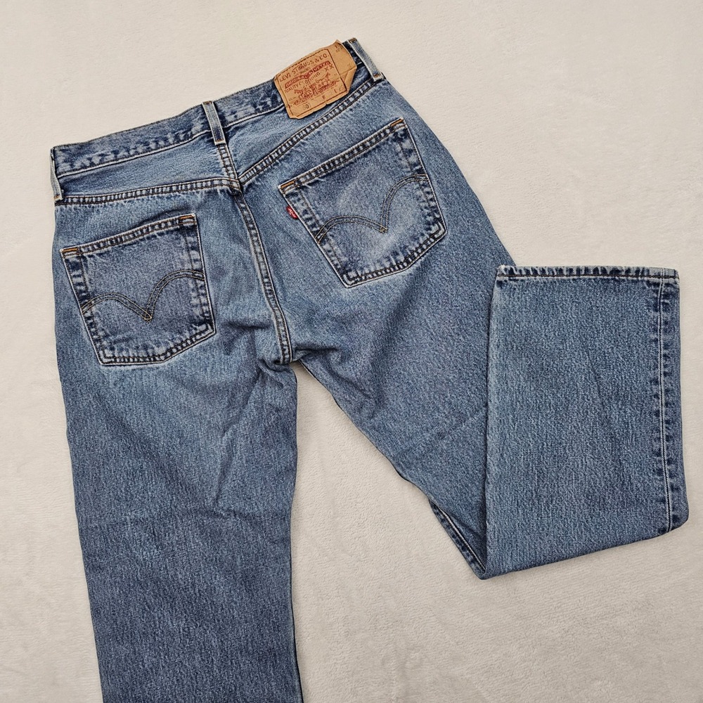 Levi's 501 Vintage Jeans Mens 30x29 Blue Denim Button Fly 90s Rugged Heritage